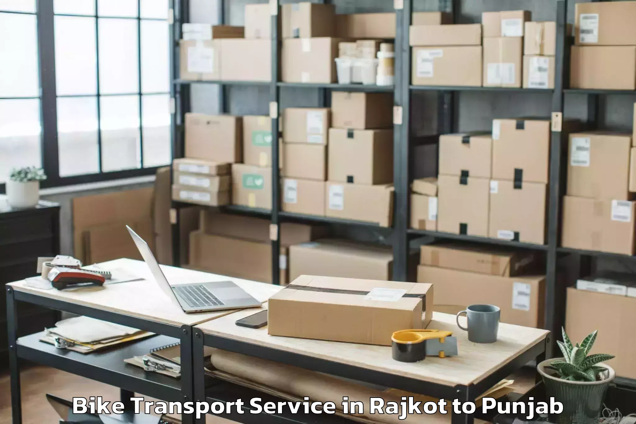 Easy Rajkot to Nurpur Kalan Bike Transport Booking